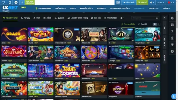 Experience 1xBet casino with over 1000 games